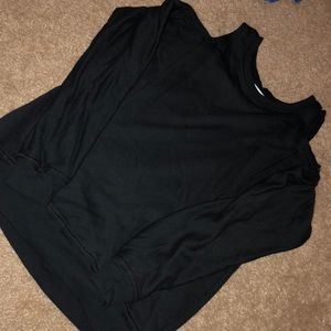 Black Open Shoulder Sweater